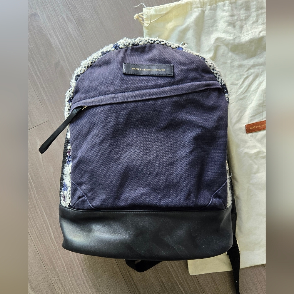WANT les essentials tweed backpack
